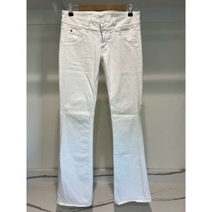 Hudson White Jeans Women's Size 27 Boot cut small flare 32"‎ inseam